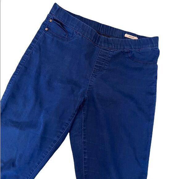 Blue Cropped Stretch Pull On Capri Cropped Pant 38 - Picture 3 of 11